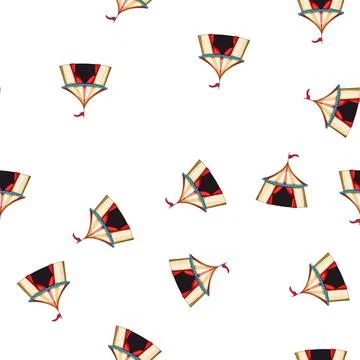 Pattern amusement circus tent cartoon vector イラスト素材