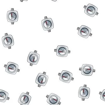 Pattern analog gas meter cartoon vector Stock Illustration