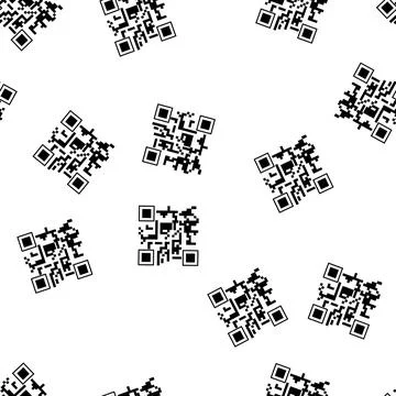 Pattern analog qr code label cartoon vector Stock Illustration