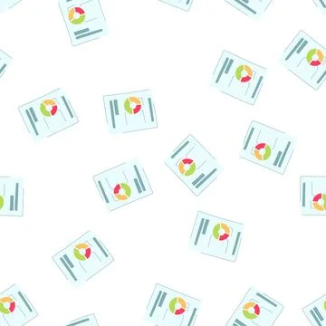 Pattern analysis financial report cartoon vector Illustrazione stock