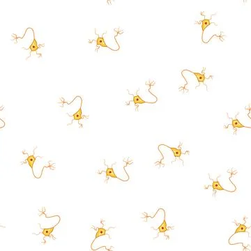 Pattern anatomy neurons cartoon vector Stockillustratie