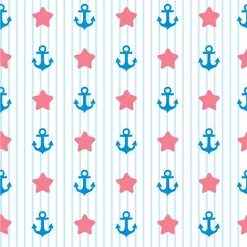 Pattern the anchor for textile or other design Illustrazione stock