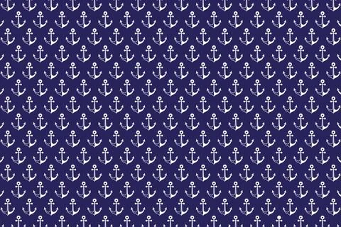Pattern of Anchor for Textile Printing Stock Illustration