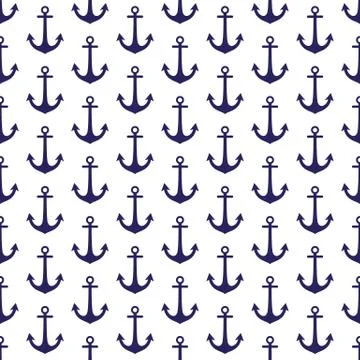 Pattern with anchors Stock Illustration