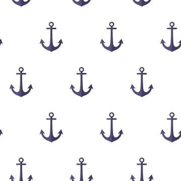Pattern with anchors Stock Illustration