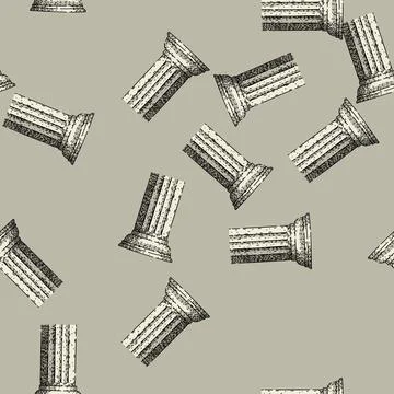 Pattern Ancient column illustration featuring classical architectural element 스톡 일러스트