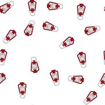 Pattern ancient kerosene lamp cartoon vector Stock Illustration