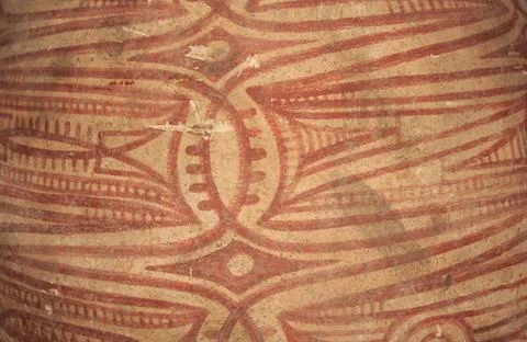 Pattern on ancient pottery for a background image. Stock Photos