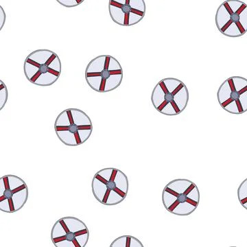 Pattern ancient viking shield cartoon vector Stock Illustration