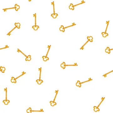 Pattern ancieny key vintage cartoon vector Stock Illustration