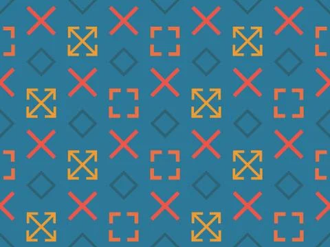 Pattern and  geometry on a seamless spring pattern. Illustrazione stock