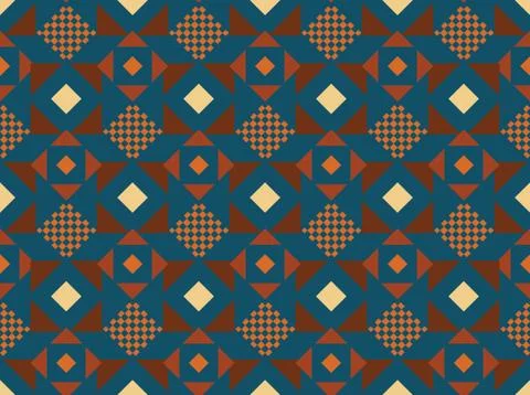 Pattern and  geometry on a seamless spring pattern. Illustrazione stock