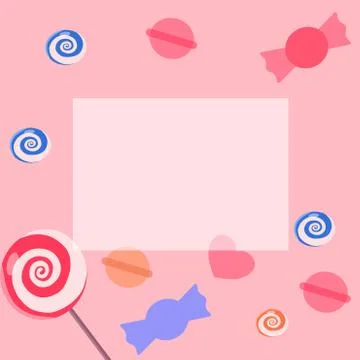 Pattern and with lots of candy, vector graphics Stock Illustration