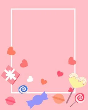 Pattern and with lots of candy, vector graphics Stock Illustration