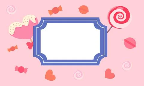 Pattern and with lots of candy, vector graphics Stock Illustration