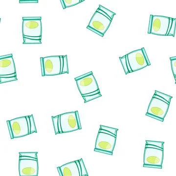 Pattern and snack pack cartoon vector 스톡 일러스트