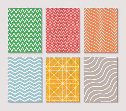 Pattern and striped frames vector design 库存插图