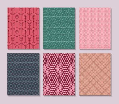 Pattern and striped frames vector design Stock Illustration