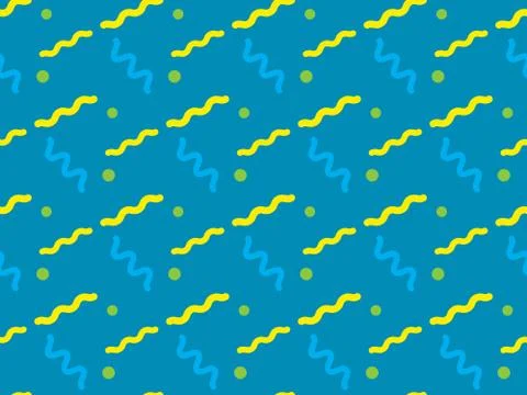 Pattern and zigzag on a seamless spring pattern. Stock Illustration