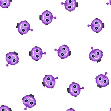Pattern android robot head cartoon vector 库存插图