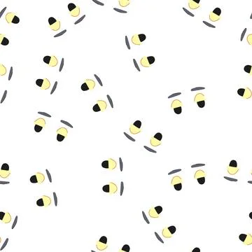 Pattern angry eye emotions cartoon vector Stock Illustration