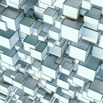 Pattern of angular shapes, 3D rendering Illustrazione stock