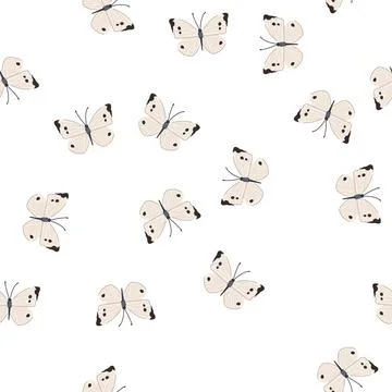 Pattern animal butterfly cartoon vector Stock Illustration