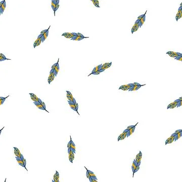 Pattern animal feather exotic bird cartoon vector 库存插图