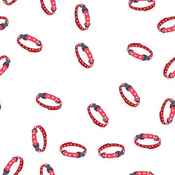 Pattern animal pet collar cartoon vector Stock Illustration