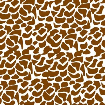 Pattern of animal print, giraffe skin texture, vector illustration Stock Illustration