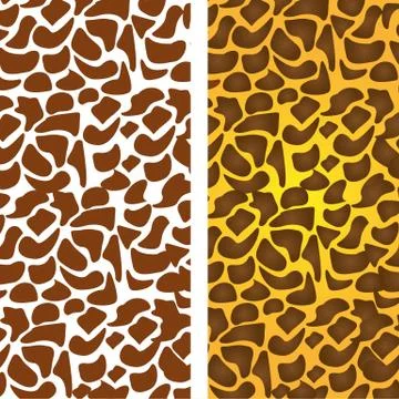 Pattern of animal print, giraffe skin texture, vector illustration Stock Illustration
