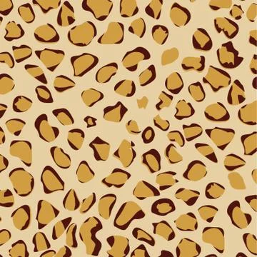 Pattern of animal print, leopard skin texture, vector illustration Stock Illustration