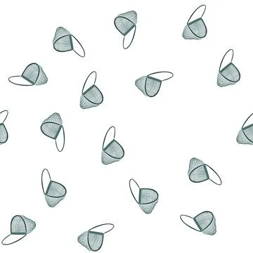 Pattern animal trap net showing open entrance for catching Stockillustratie