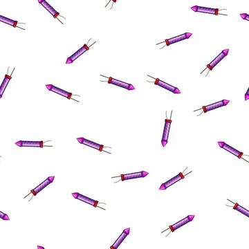 Pattern anniversary firework rocket cartoon vector 스톡 일러스트