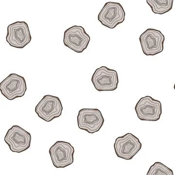 Pattern annual tree rings cartoon vector Stock Illustration