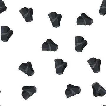 Pattern anthracite coal ore cartoon vector Stock Illustration