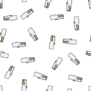 Pattern antibacterial throat spray bottle cartoon vector Stock Illustration