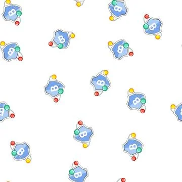 Pattern antioxidant vitamin shield cartoon vector Ilustración de archivo