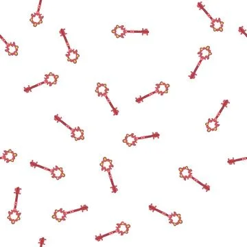 Pattern antique magic key cartoon vector 스톡 일러스트