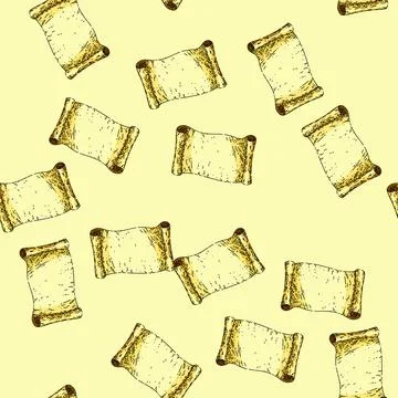 Pattern antique manuscript sketch hand drawn Stock Illustration