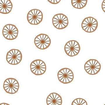 Pattern antique wheel ancient cartoon vector Stock Illustration