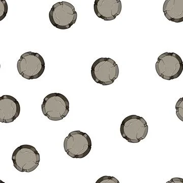 Pattern app stone button cartoon vector Illustrazione stock
