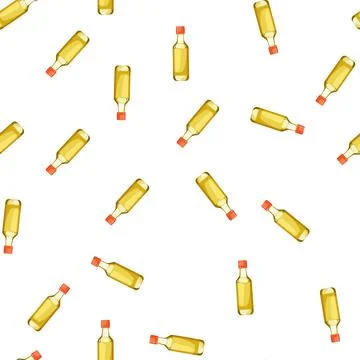 Pattern apple vinegar bottle cartoon vector Stock Illustration