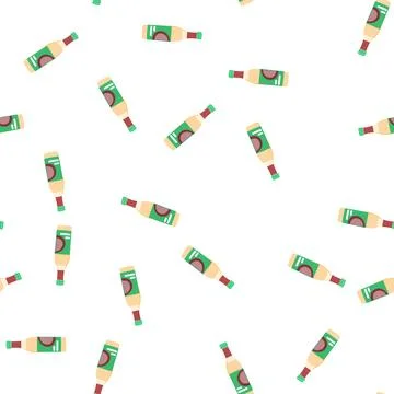 Pattern apple vinegar organic cartoon vector Stock Illustration