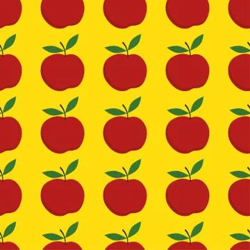 Pattern with apples Stock Illustration