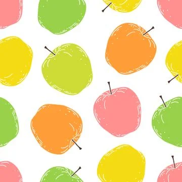 Pattern with apples Stock Illustration