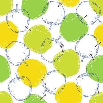 Pattern with apples Stock Illustration