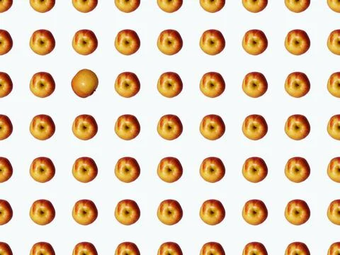 Pattern from apples isolated on a white background. Many red apples Foto stock