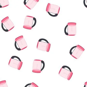 Pattern appliance kettle electric cartoon vector Illustrazione stock