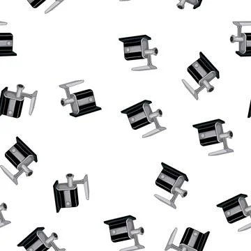 Pattern appliance meat grinder cartoon vector Ilustração Stock